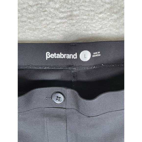 Betabrand Pants Womens Large 32x31 Black Pull-On Stretch Mid Rise Career - Picture 7 of 14